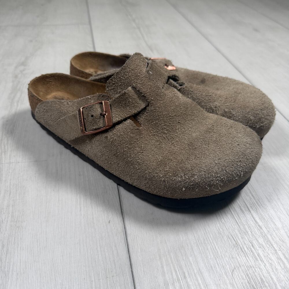 Birkenstock Boston Clog 37 US 6.5 Taupe Brown Soft Footbed Gorpcore Boho